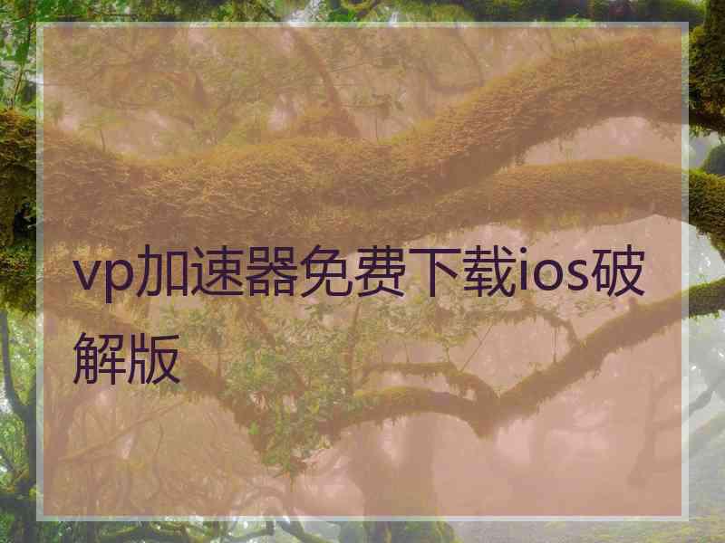 vp加速器免费下载ios破解版