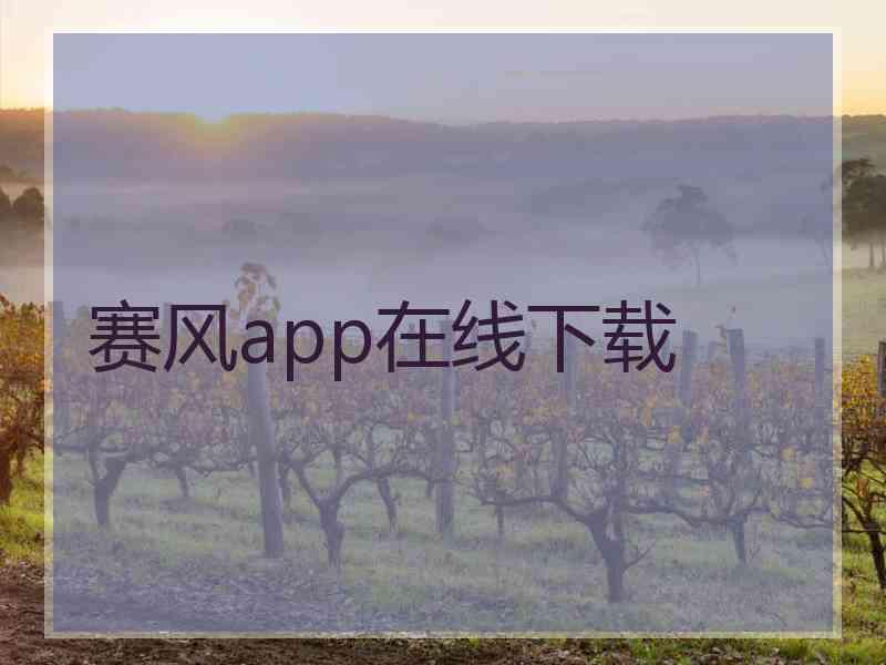 赛风app在线下载