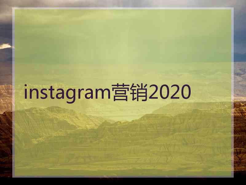 instagram营销2020