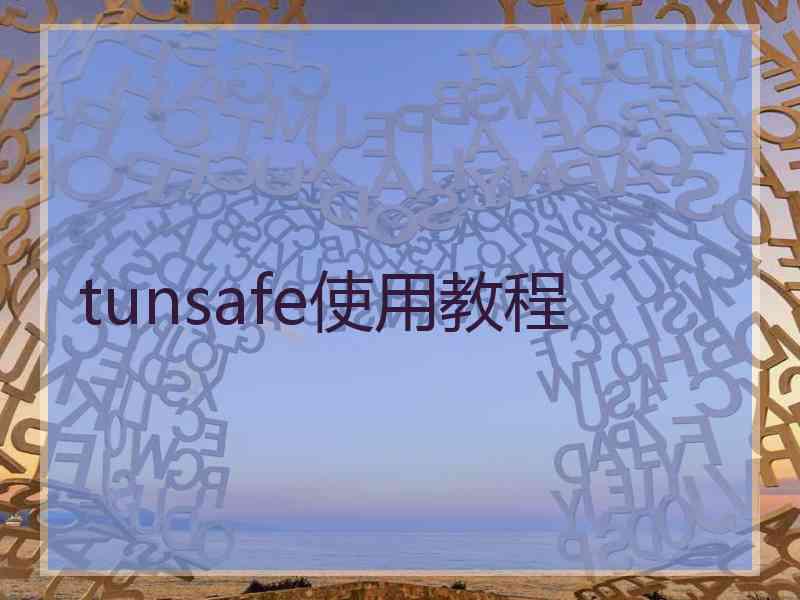 tunsafe使用教程