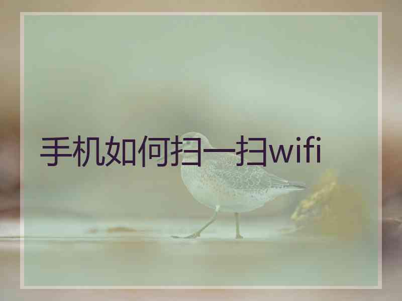 手机如何扫一扫wifi