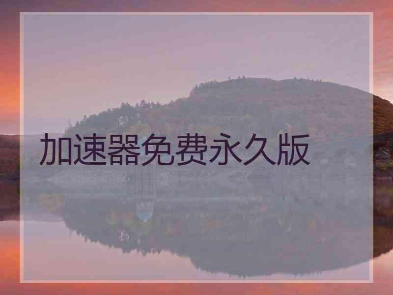 加速器免费永久版