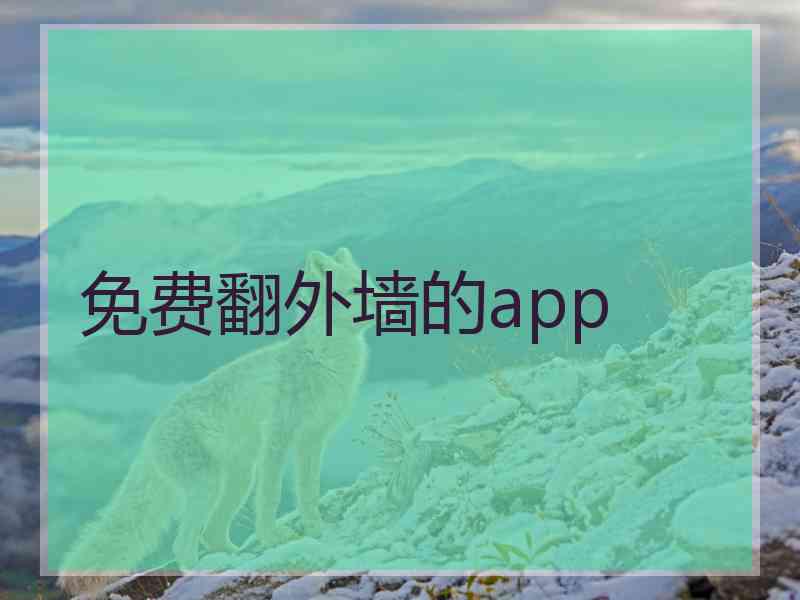 免费翻外墙的app