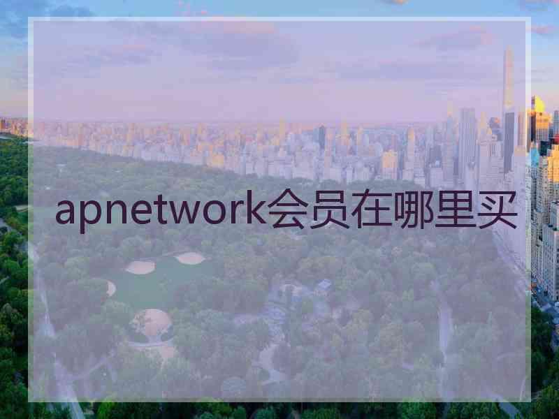 apnetwork会员在哪里买