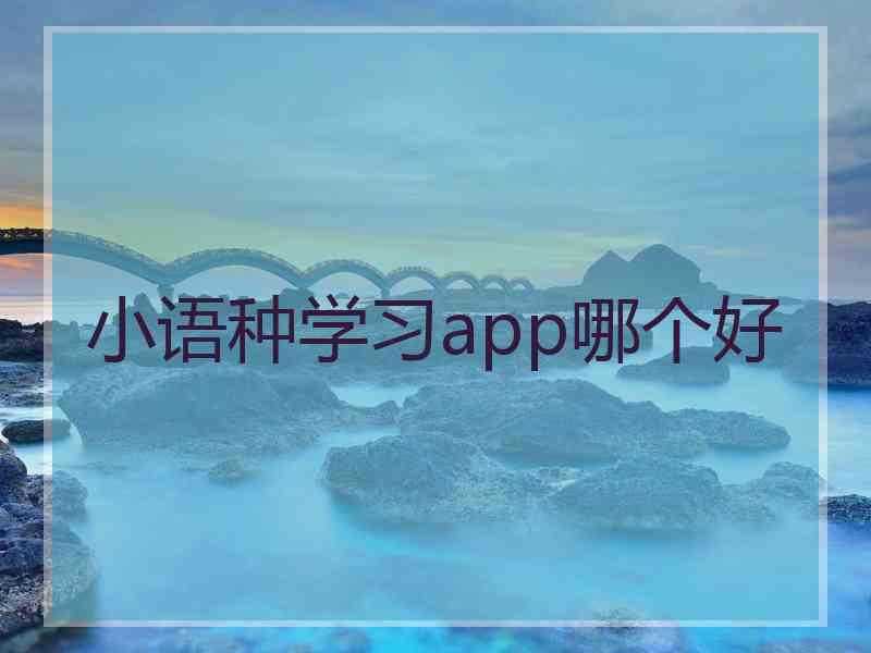 小语种学习app哪个好