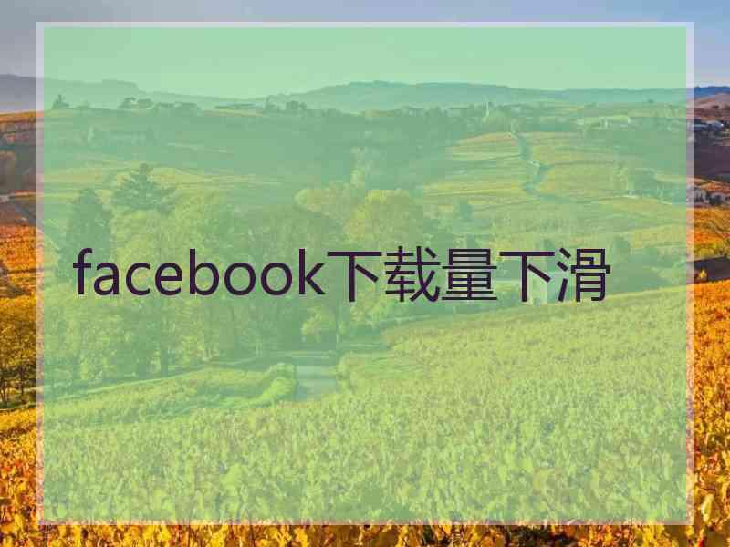 facebook下载量下滑