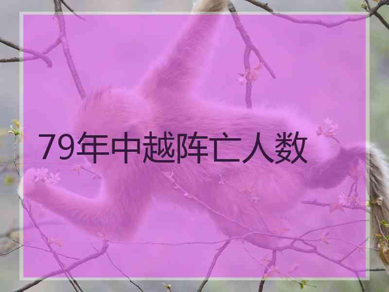 79年中越阵亡人数