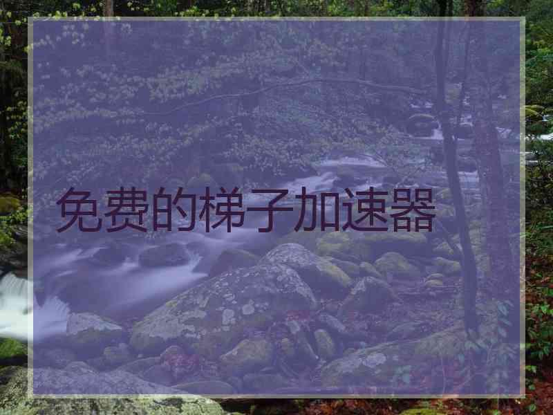 免费的梯子加速器