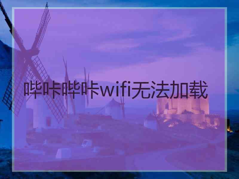 哔咔哔咔wifi无法加载