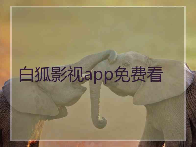 白狐影视app免费看