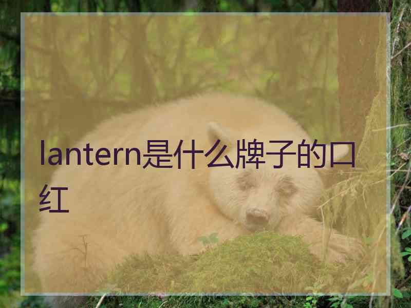 lantern是什么牌子的口红