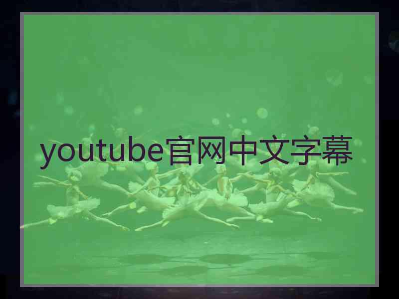 youtube官网中文字幕