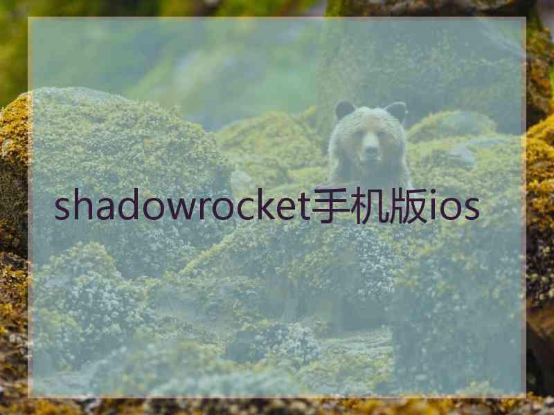 shadowrocket手机版ios