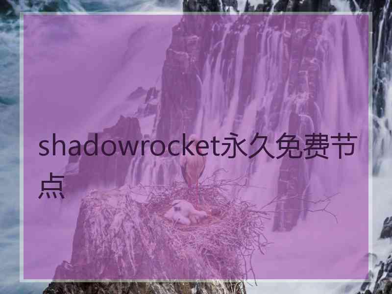 shadowrocket永久免费节点