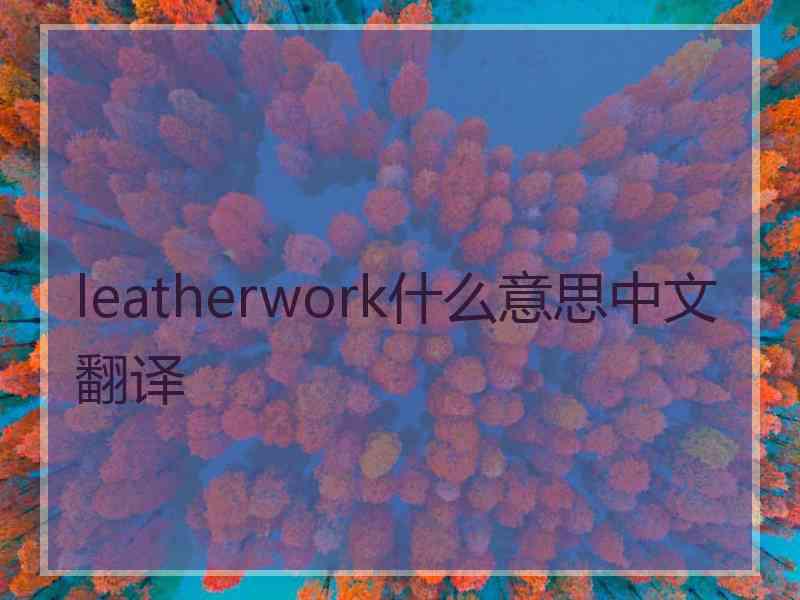 leatherwork什么意思中文翻译