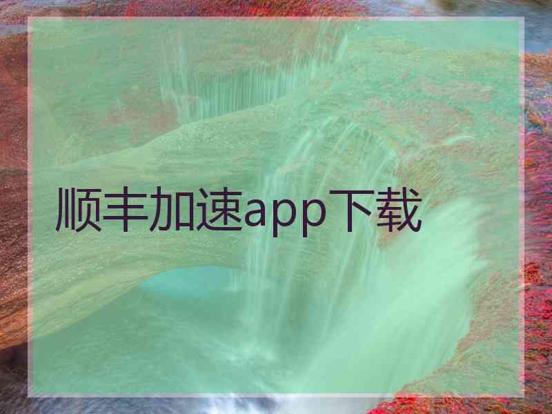 顺丰加速app下载