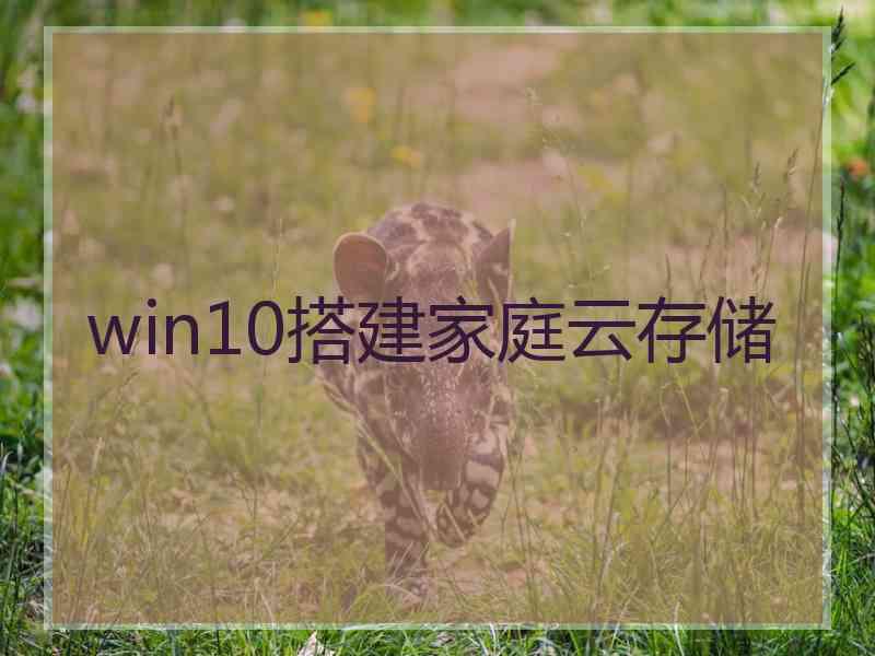 win10搭建家庭云存储