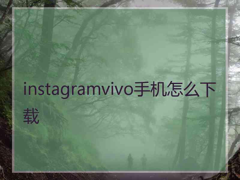 instagramvivo手机怎么下载