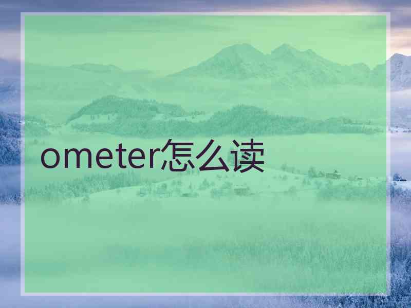 ometer怎么读