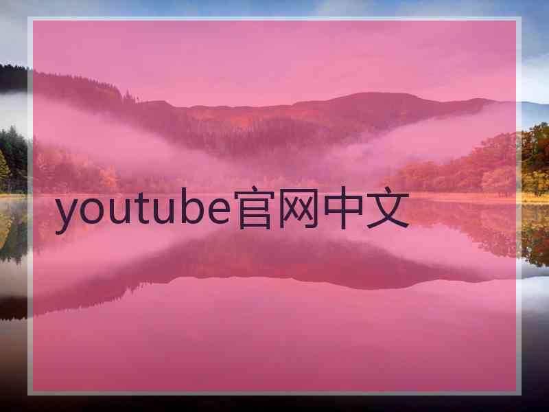 youtube官网中文