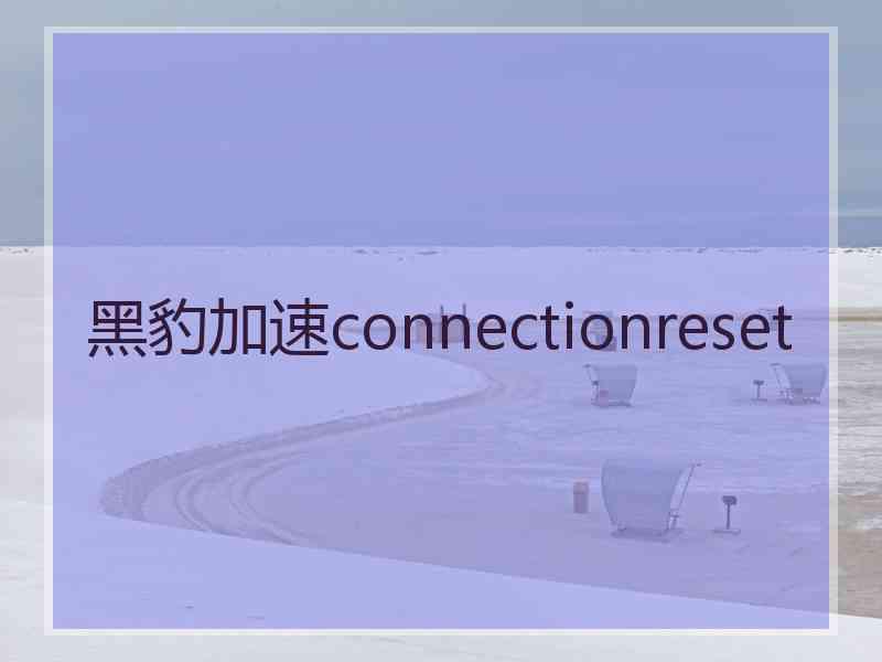 黑豹加速connectionreset