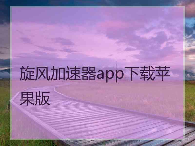 旋风加速器app下载苹果版