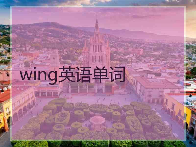 wing英语单词