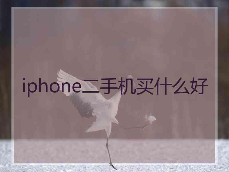 iphone二手机买什么好