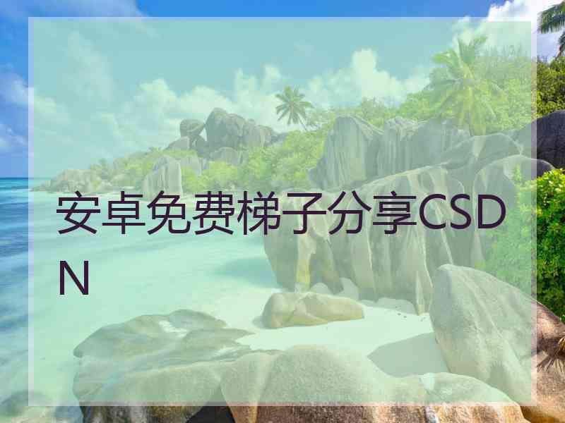 安卓免费梯子分享CSDN