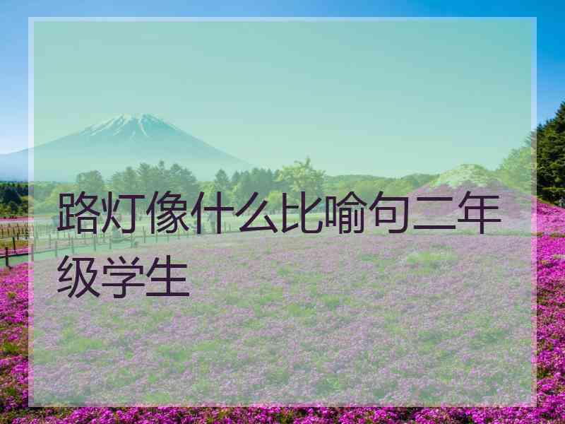 路灯像什么比喻句二年级学生