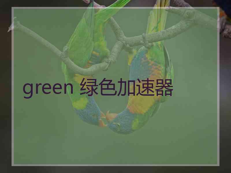 green 绿色加速器