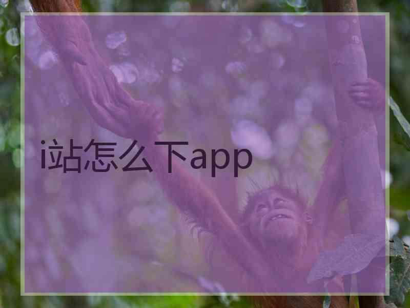 i站怎么下app