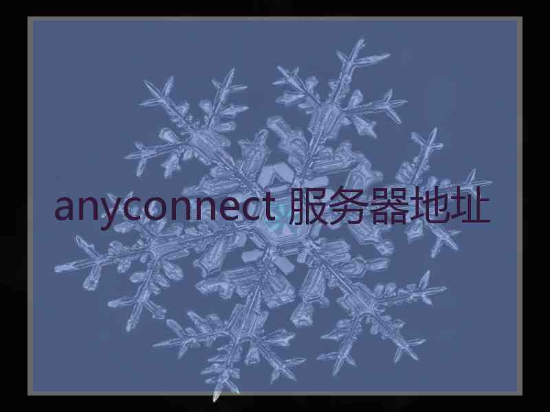 anyconnect 服务器地址