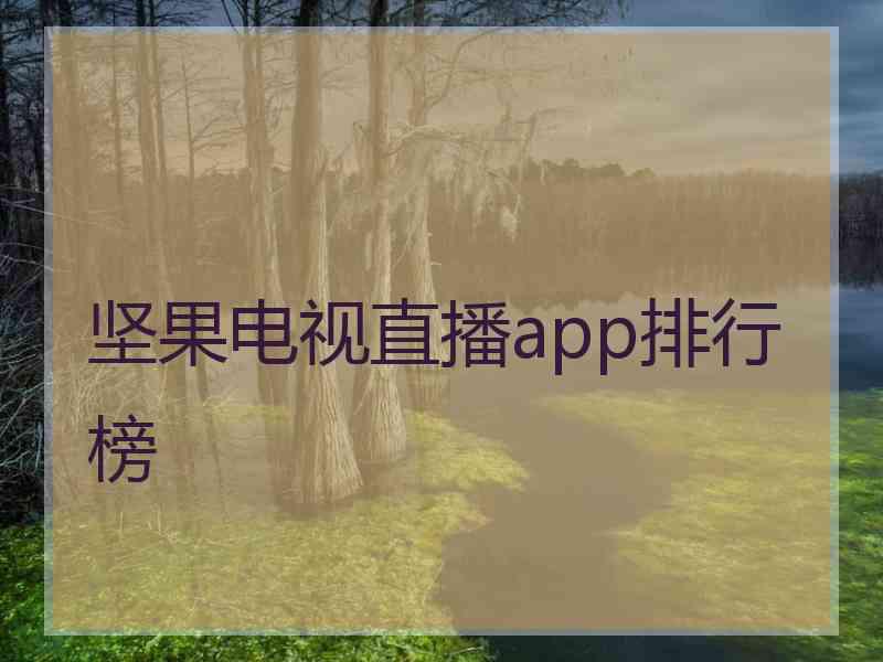 坚果电视直播app排行榜